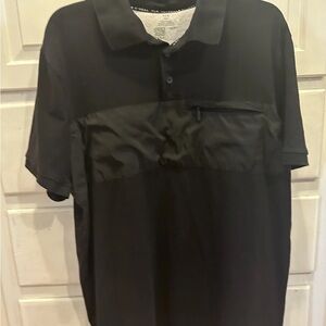 Shaquille O'Neal XLG Black Polo Shirt Short Sleeves Stretch Big & Tall Size XLT